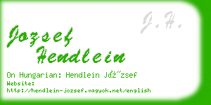jozsef hendlein business card